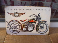 Harley Davidson motorcycle metal plate Harley Davidson retro
