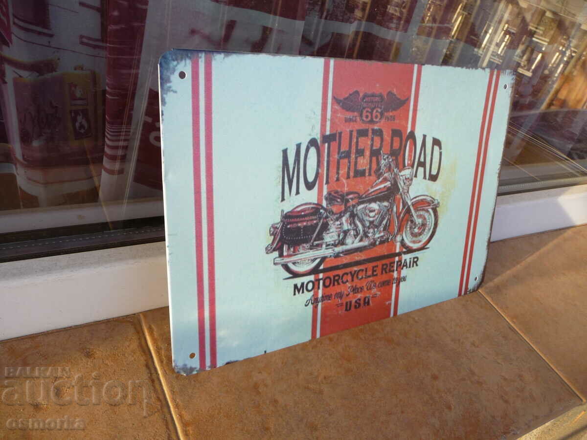 Metal plate motorcycle Mother road Riding motorcycles road with price 18.00 BGN | € 9.20 Metal plate motorcycle Mother road Riding motorcycles road with price 18.00 BGN | € 9.20