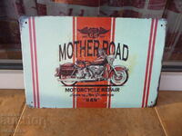 Metal plate motorcycle Mother road Riding motorcycles road