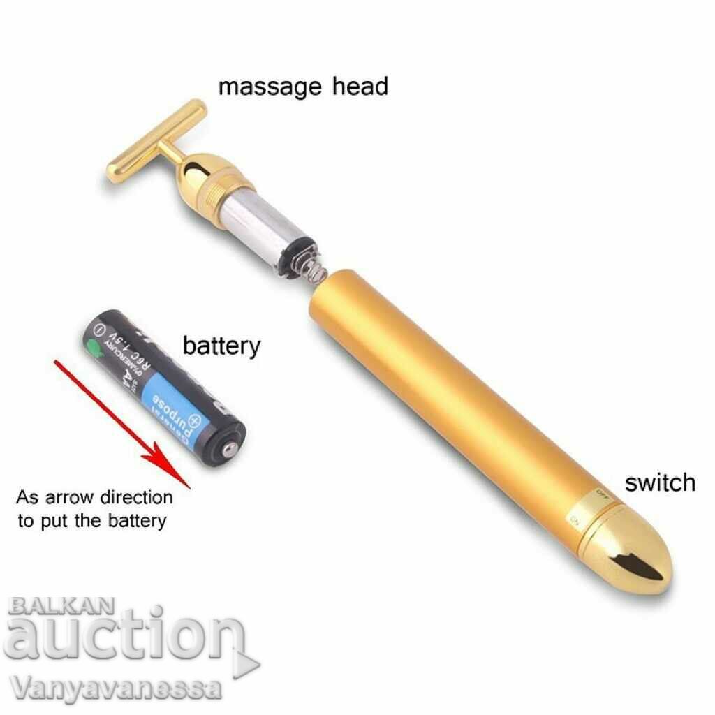 Delivery of 24K Golden Pulse Beautifying Facial Massager Delivery of 24K Golden Pulse Beautifying Facial Massager