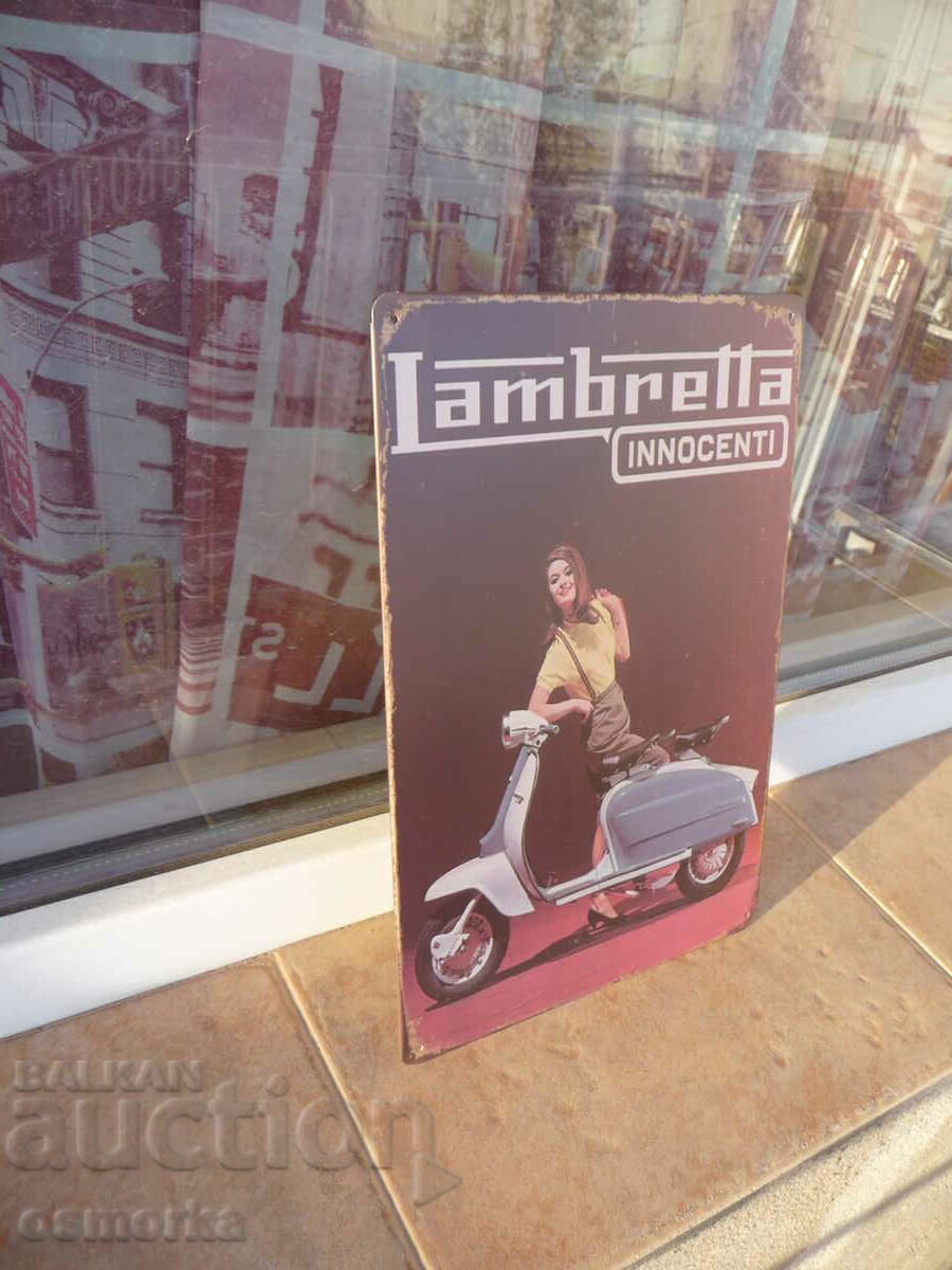 Metal plate motor scooter moped Lambretta for urban ret with price 18.00 BGN | € 9.20