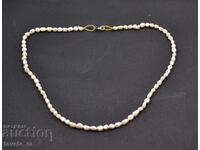 Choker, necklace with natural pearls and silver clasp