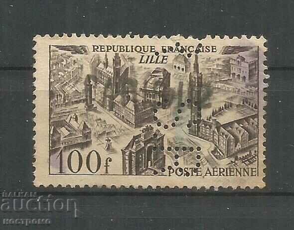 Perfin Air mail France - A 3370