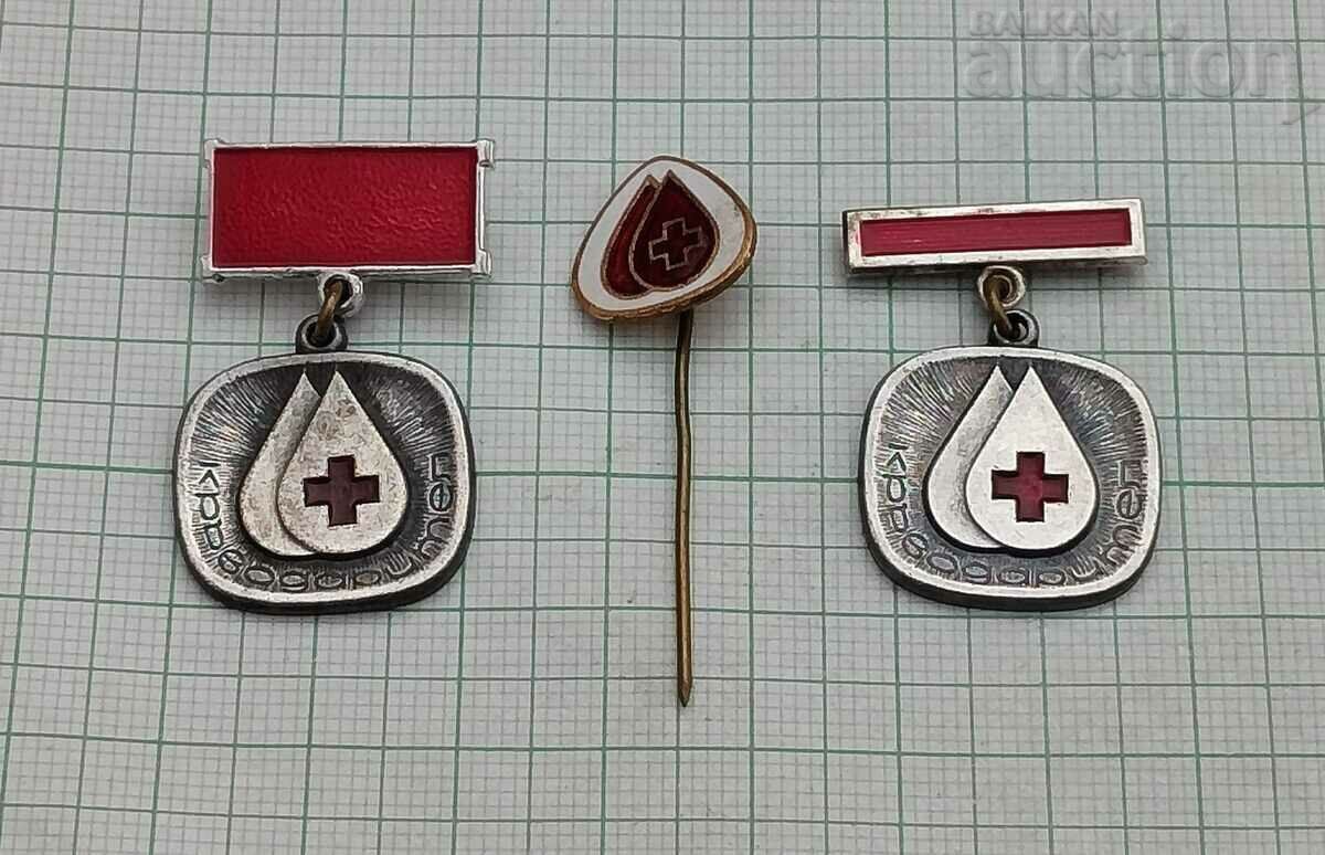 BLOOD DONOR NRB BADGE LOT 3 PCS BLOOD DONOR NRB BADGE LOT 3 PCS