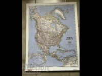 Map-North America, 60/45 cm