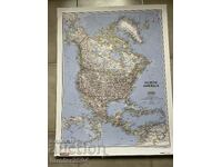 Map-North America, 60/45 cm