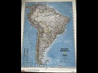 Карта-Южна .Америка,60/45 см