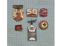 50 OCTOBER USSR BADGE LOT 6 NUMBERS