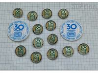 SPORTS LOTTO 30 years BADGE LOT 15 NUMBERS