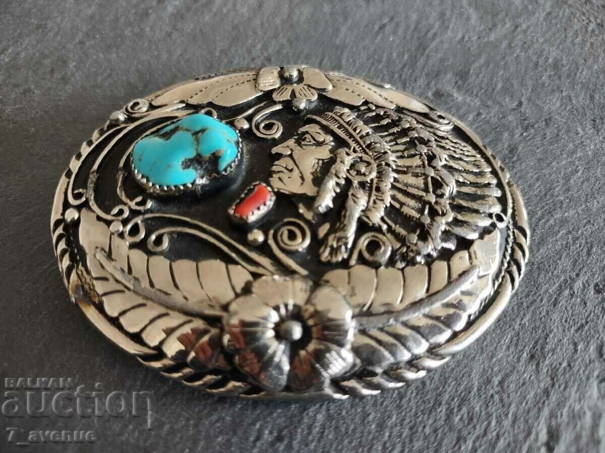 Buckle, pafta, turquoise, coral, handcrafted, USA 16.04.2024 with price 499.00 BGN | € 255.13 Buckle, pafta, turquoise, coral, handcrafted, USA 16.04.2024 with price 499.00 BGN | € 255.13