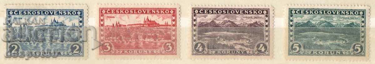1926-27. Cehoslovacia. Peisaje - Filigran.