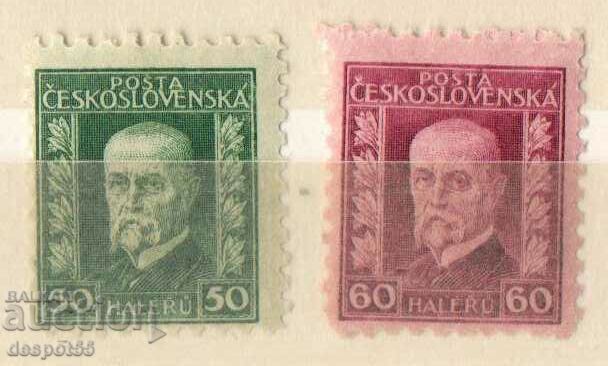 1926-27. Czechoslovakia. Denominations are in white numbers.