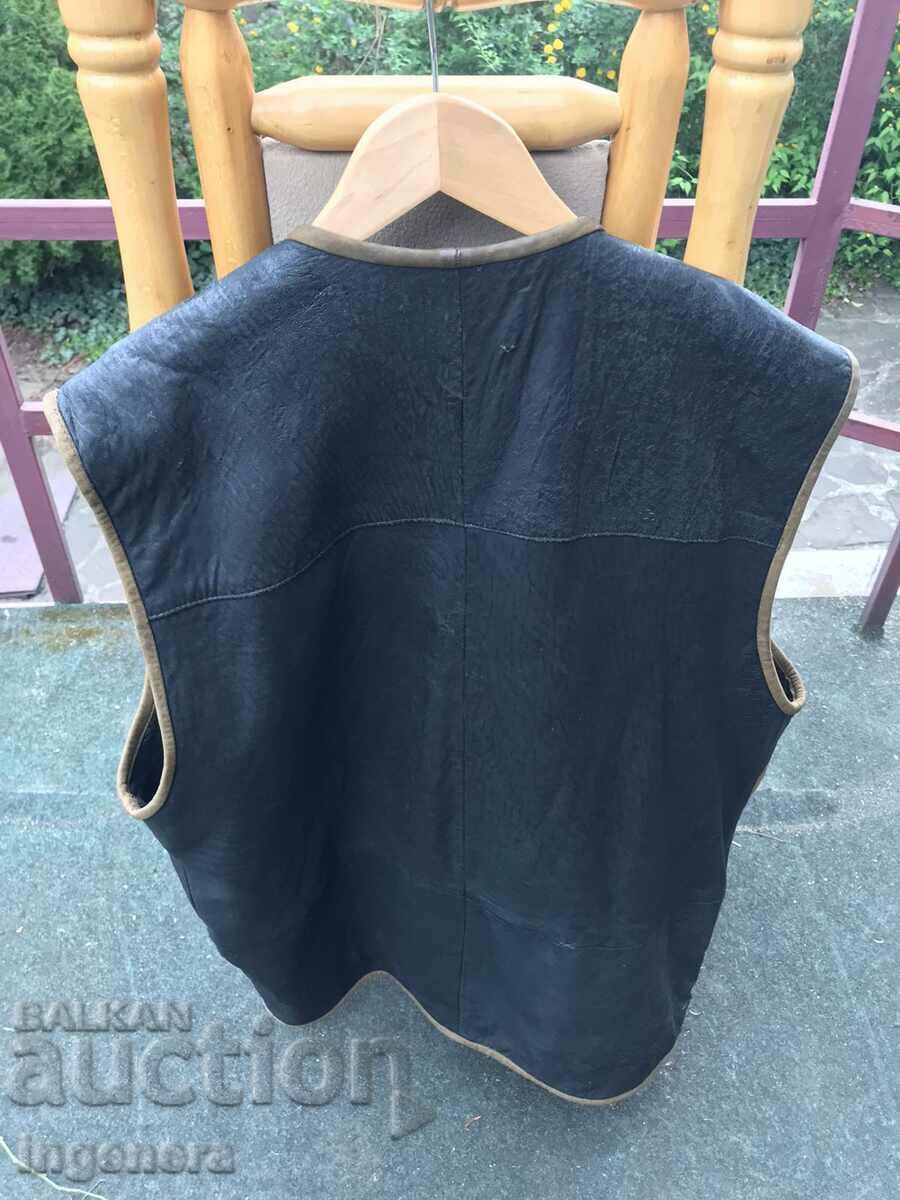 VESTĂ BĂRBAȚI, MĂRIME 42, VELOR ȘI PIELE ECO - 7