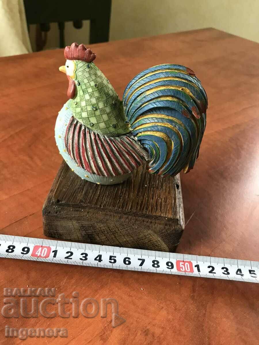 PORCELAIN FIGURE STATUETTE CHICKEN HEN ROOSTER DECORATED RELIEF with price 38.00 BGN | € 19.43 PORCELAIN FIGURE STATUETTE CHICKEN HEN ROOSTER DECORATED RELIEF with price 38.00 BGN | € 19.43