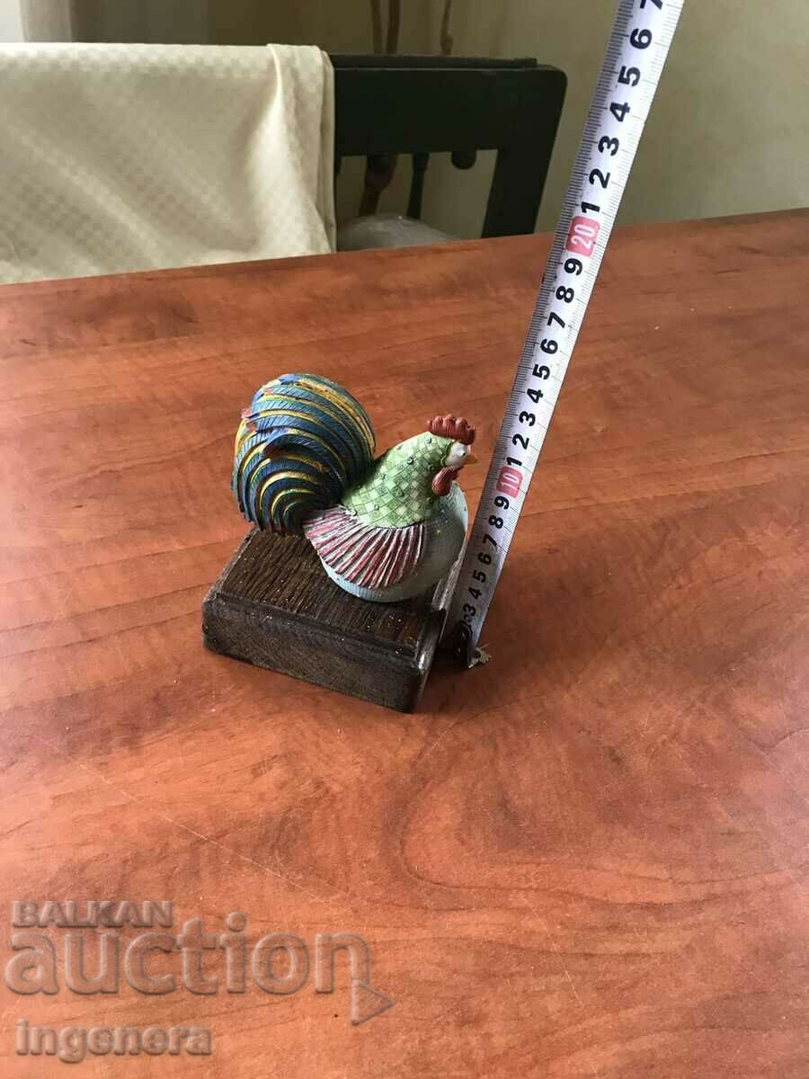 PORCELAIN FIGURE STATUETTE CHICKEN HEN ROOSTER DECORATED RELIEF - 5 PORCELAIN FIGURE STATUETTE CHICKEN HEN ROOSTER DECORATED RELIEF - 5