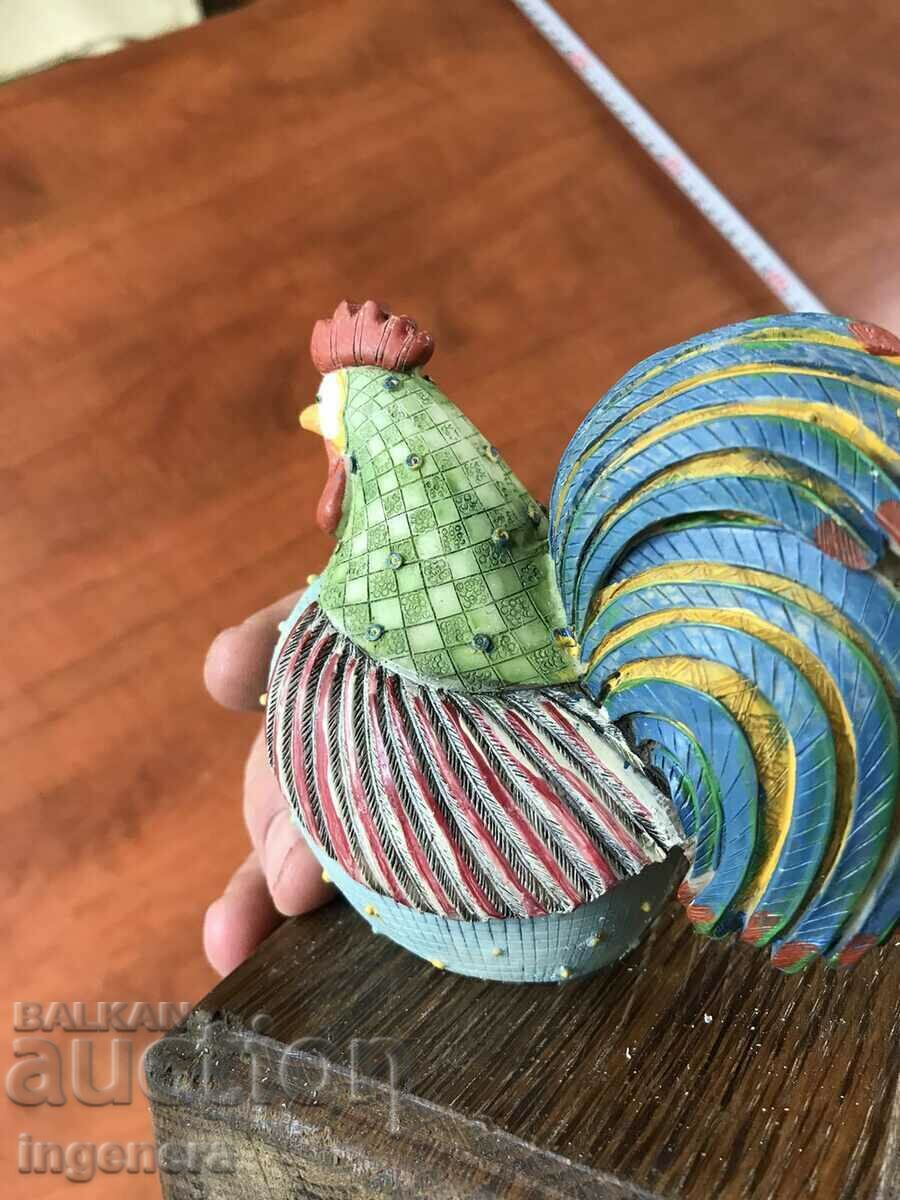 PORCELAIN FIGURE STATUETTE CHICKEN HEN ROOSTER DECORATED RELIEF - 6 PORCELAIN FIGURE STATUETTE CHICKEN HEN ROOSTER DECORATED RELIEF - 6