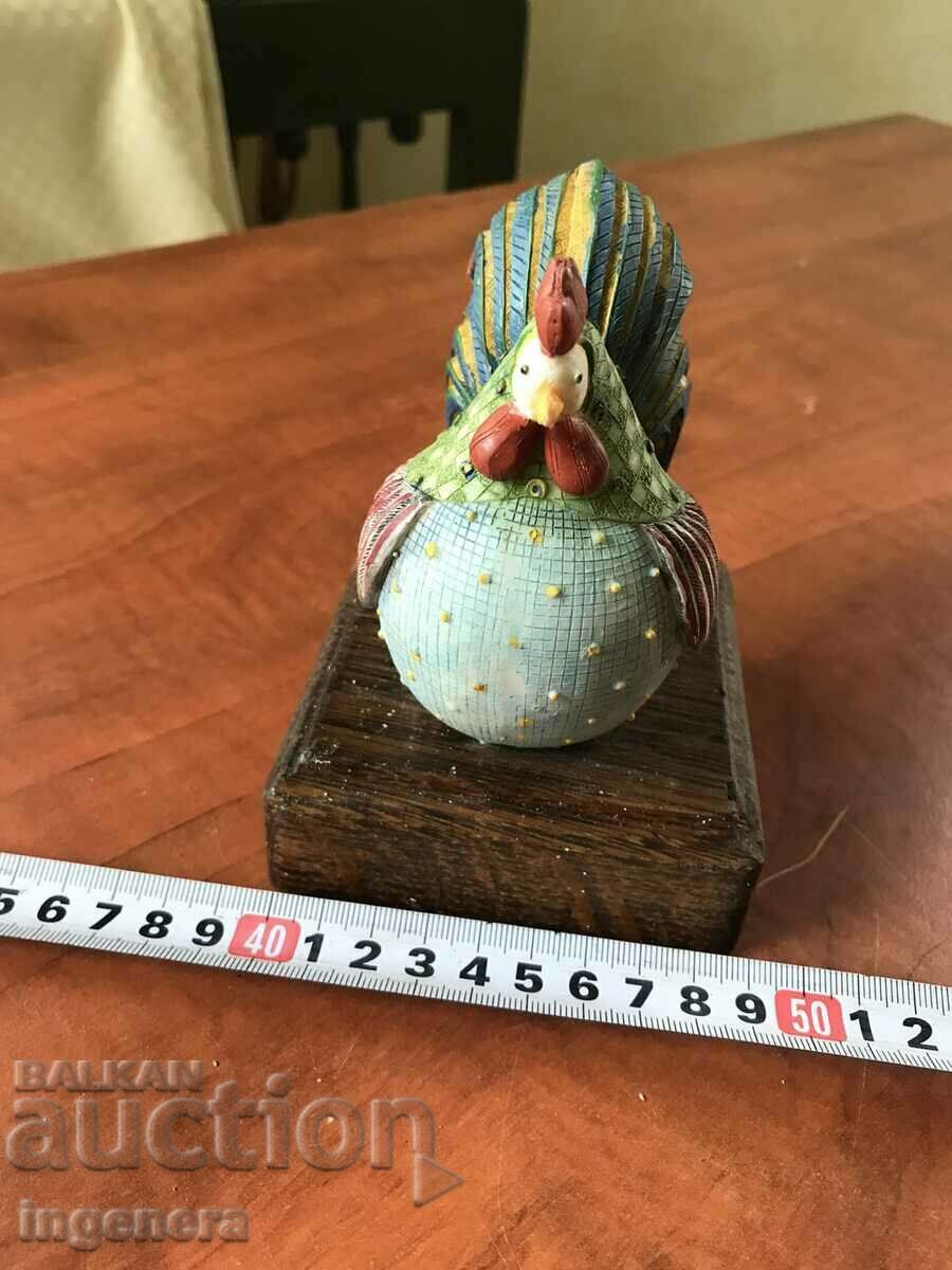 PORCELAIN FIGURE STATUETTE CHICKEN HEN ROOSTER DECORATED RELIEF - 7 PORCELAIN FIGURE STATUETTE CHICKEN HEN ROOSTER DECORATED RELIEF - 7