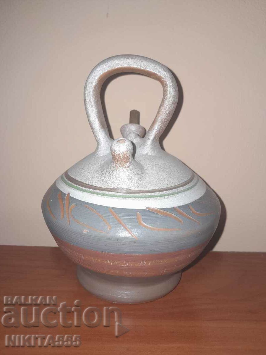 Auction Old small ceramic pitcher, pavur, teat Auction Old small ceramic pitcher, pavur, teat