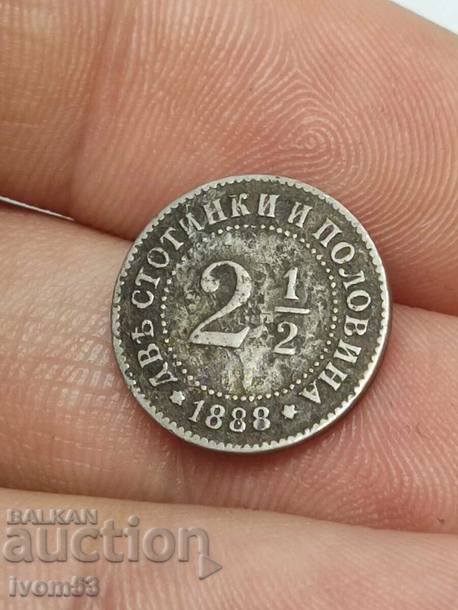 2 1/2 cents 1888