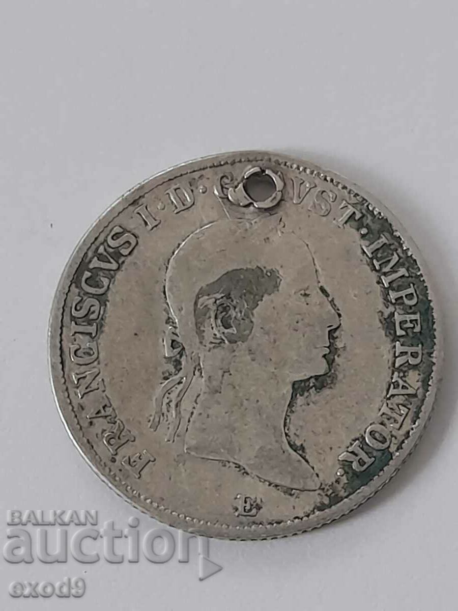 Сребро 20 Кройцера 1835 Франц I / Австрия