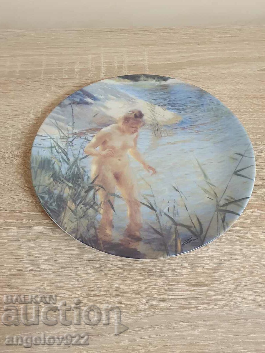 Порцеланова чиния по оригинална картина на Андерс Зорн
