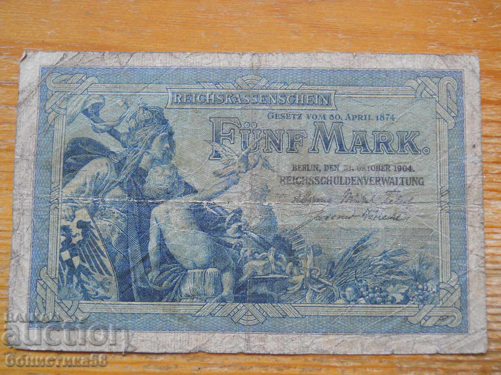 5 timbre 1904 - Germania ( F )