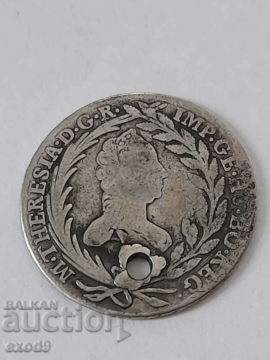 Сребро 20 кройцера М.Терезия, Виена Свещена Римска Империя