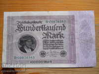 100000 марки 1923 г. - Германия ( VG )