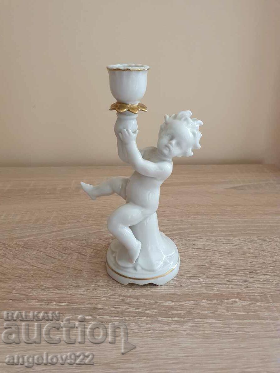 German ILMENAU porcelain candle holder