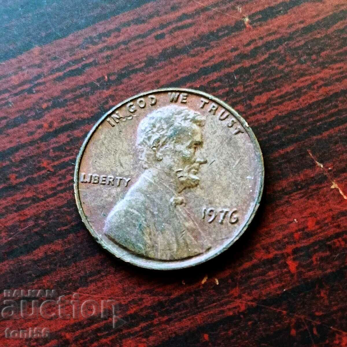 USA 1 cent 1976 no letter with price 3.00 BGN | € 1.53 USA 1 cent 1976 no letter with price 3.00 BGN | € 1.53