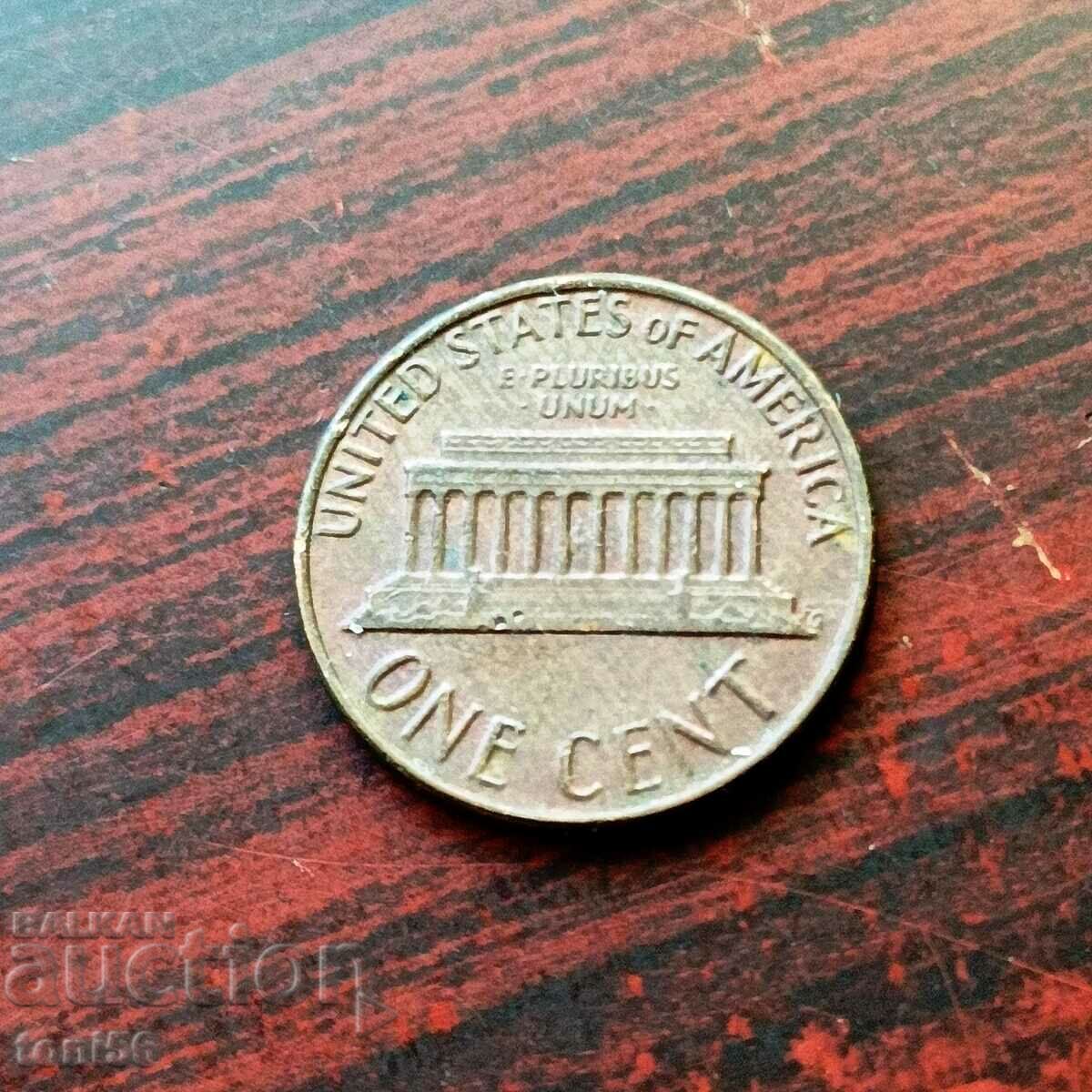 SUA 1 cent 1976 fără scrisoare