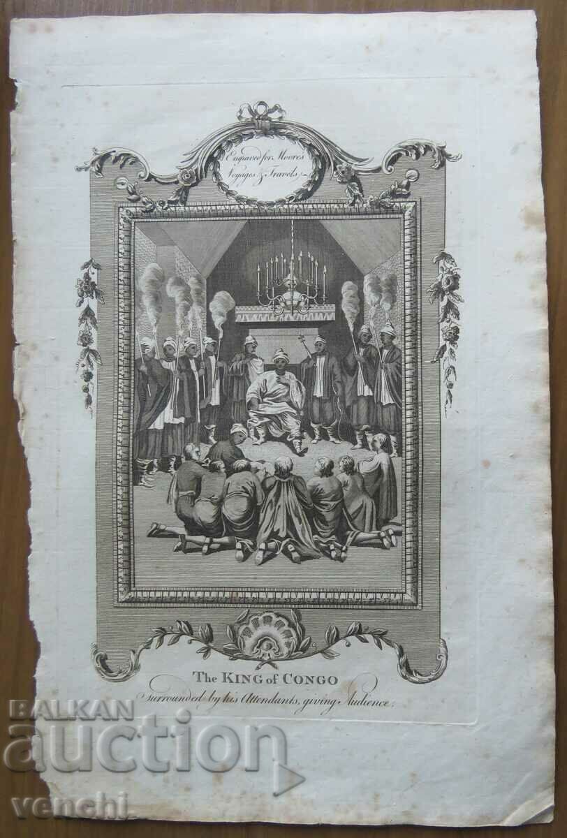 1780 - GRAVURA - MAURICE - REGELE CONGO - ORIGINAL