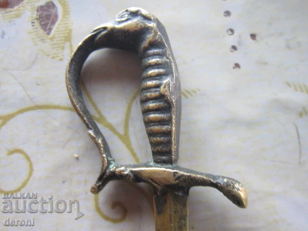 Licitație Cuțit unic din bronz Saber Pumnal Scrisoare al 3-lea Reich