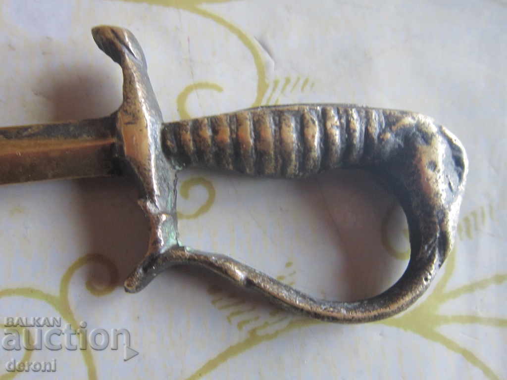 Cuțit unic din bronz Saber Pumnal Scrisoare al 3-lea Reich - 6