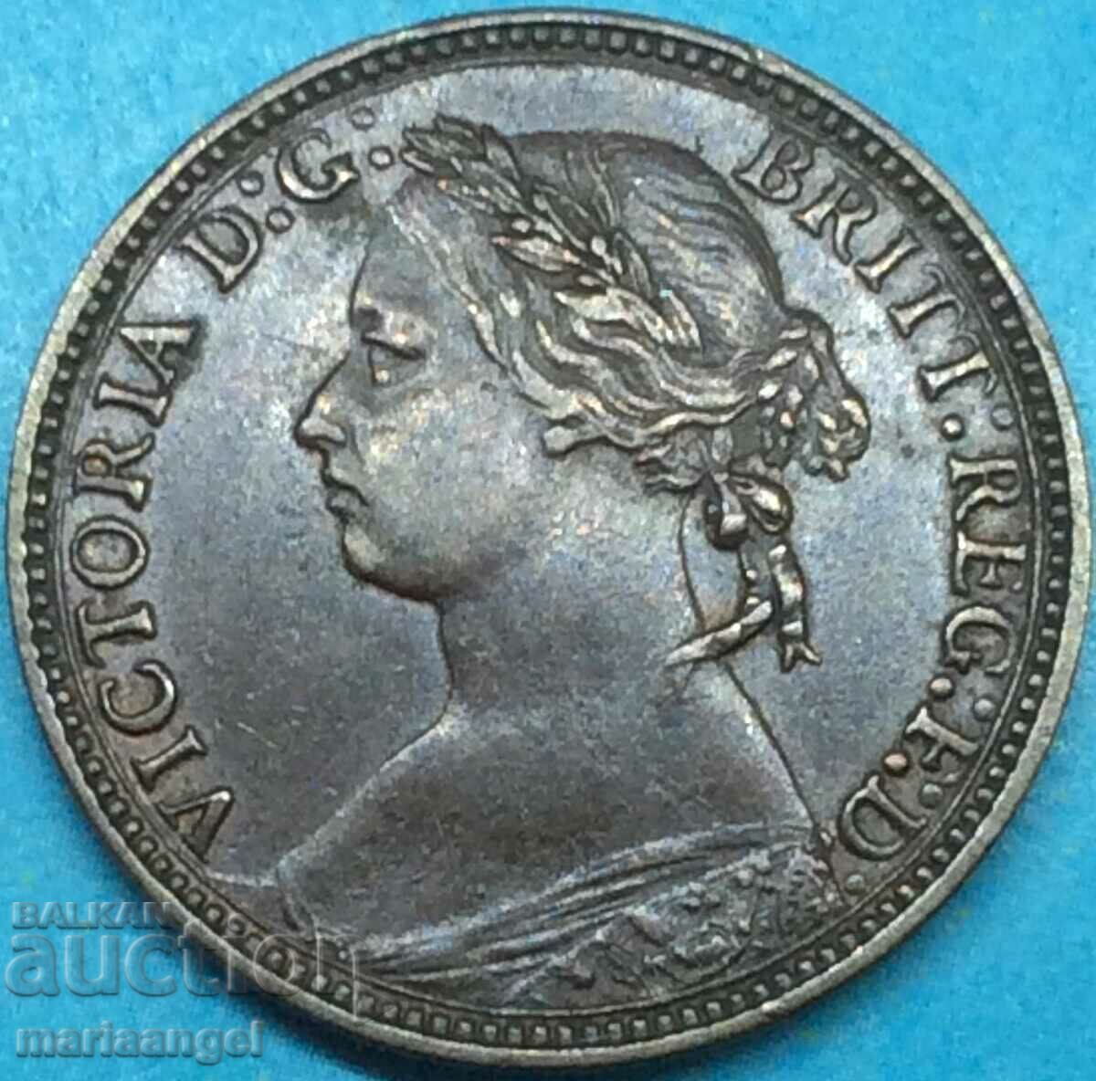 Great Britain 1 Farthing 1875 H Young Victoria