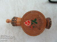 PYROGRAPHED ROSE OIL MUSCLE BUCKLE
