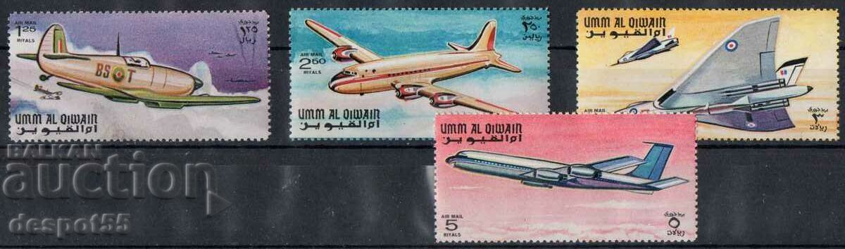 1968. Umm al-Quwain. Αέρας ταχυδρομείο. Ιστορία της αεροπορίας.