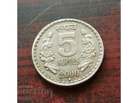 India 5 rupii 2000