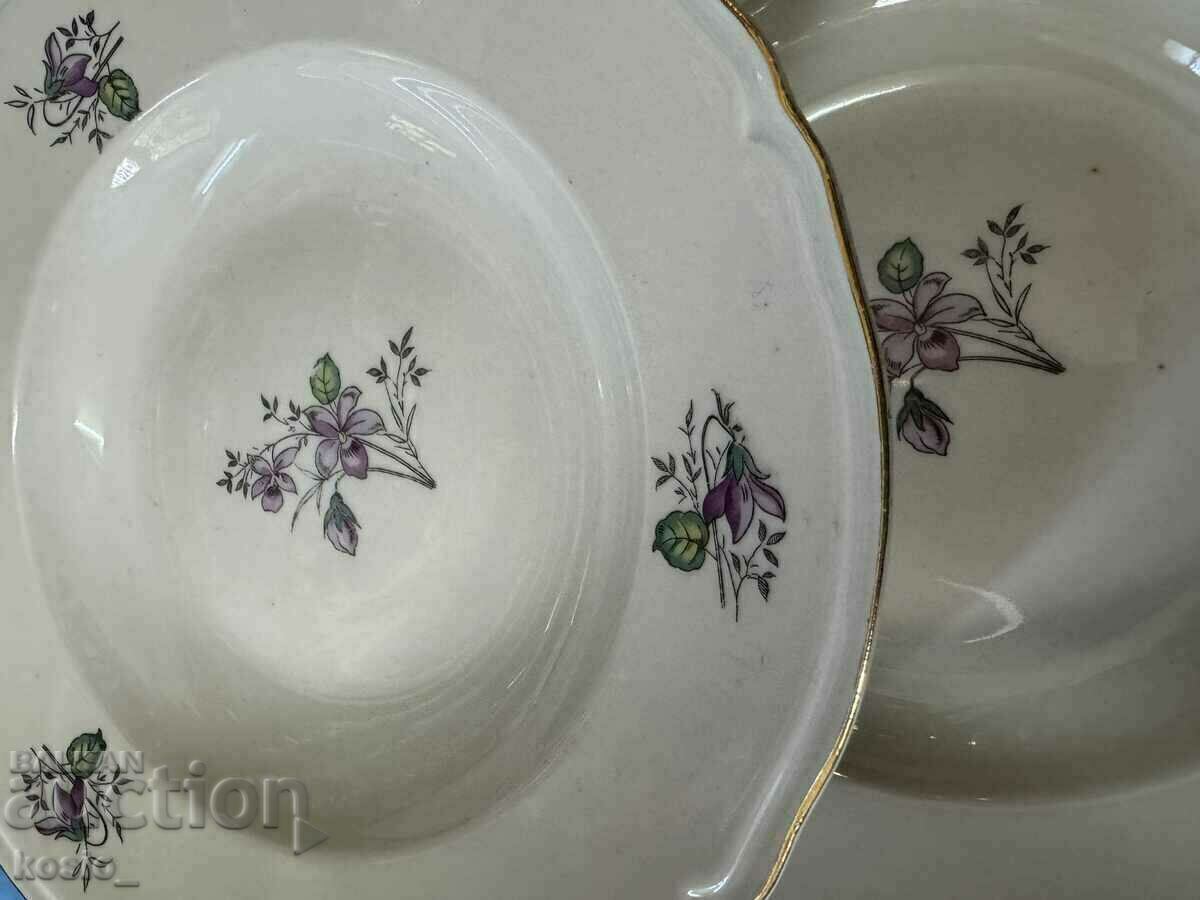Old Bulgarian porcelain Bunch of plates with price 25.00 BGN | € 12.78 Old Bulgarian porcelain Bunch of plates with price 25.00 BGN | € 12.78