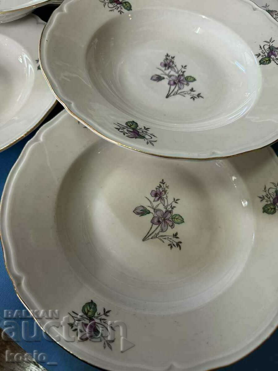 Auction Old Bulgarian porcelain Bunch of plates Auction Old Bulgarian porcelain Bunch of plates