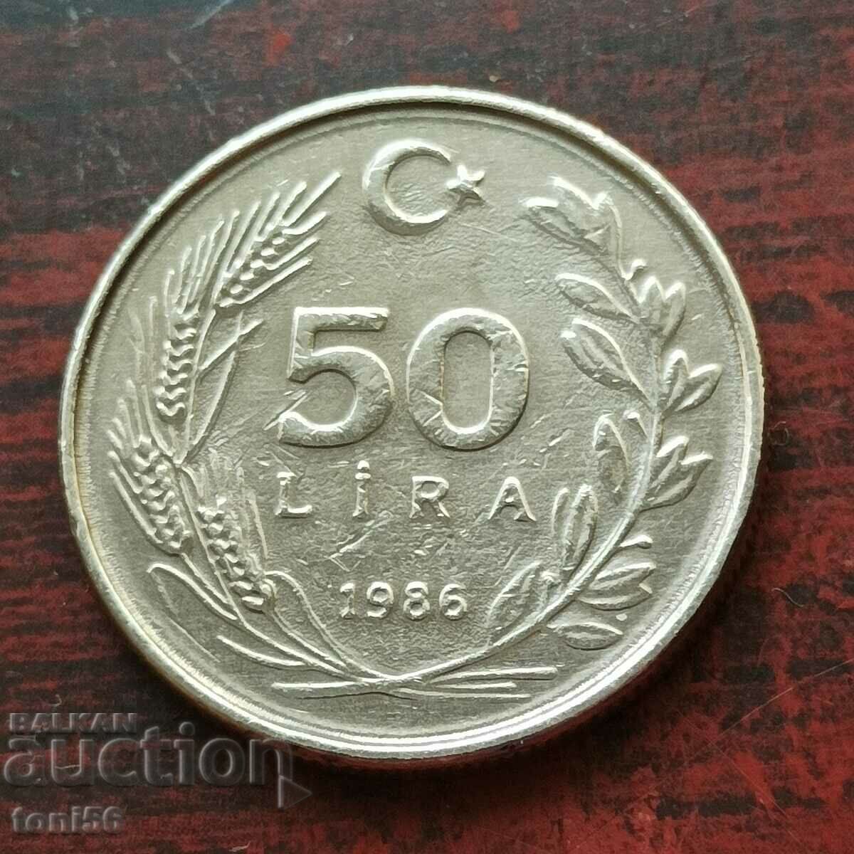 Turcia 50 lire 1986