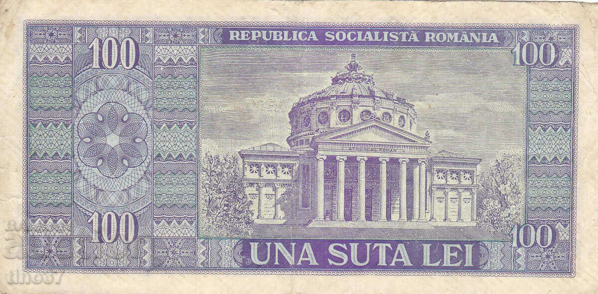 Auction tino37- ROMANIA - 100 LEI - 1966 Auction tino37- ROMANIA - 100 LEI - 1966