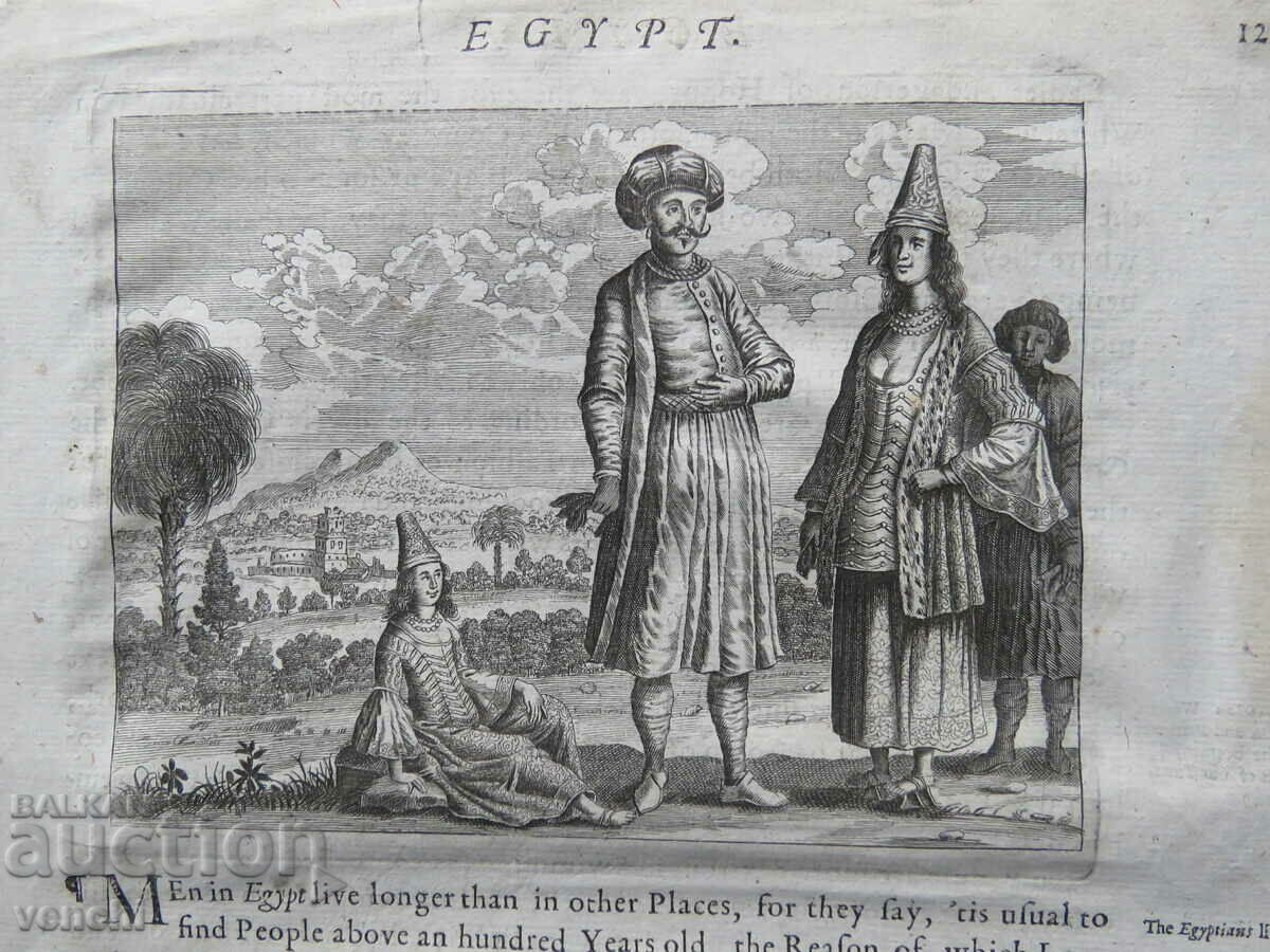 1670 - ENGRAVING - AFRICA, EGYPT - ORIGINAL with price 49.99 BGN | € 25.56