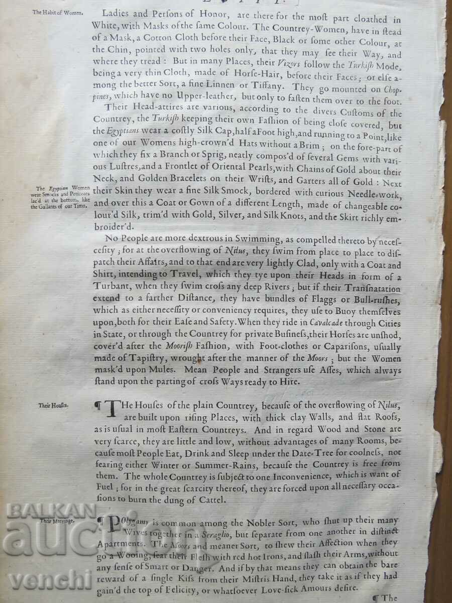 Auction  1670 - ENGRAVING - AFRICA, EGYPT - ORIGINAL