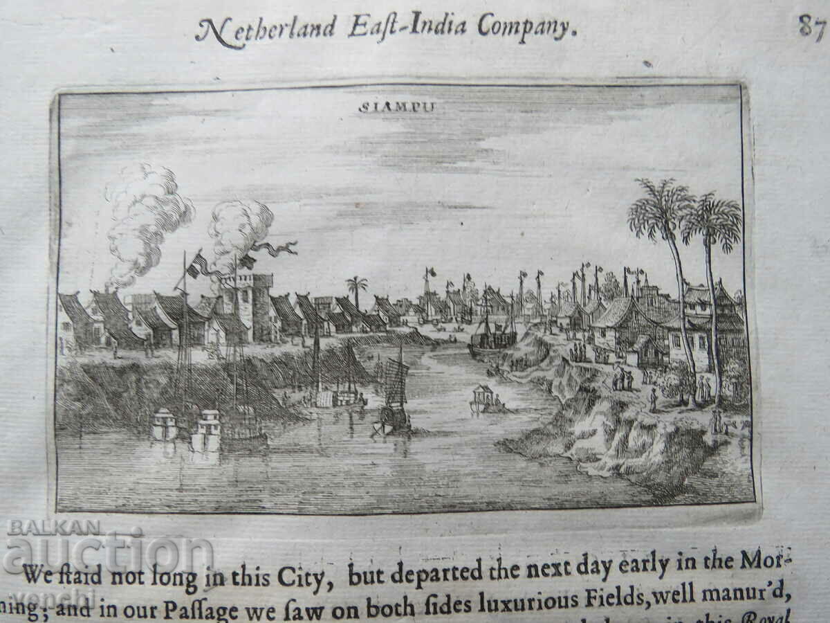 Delivery of 1673 - ENGRAVING - ASIA, CHINA - ORIGINAL Delivery of 1673 - ENGRAVING - ASIA, CHINA - ORIGINAL