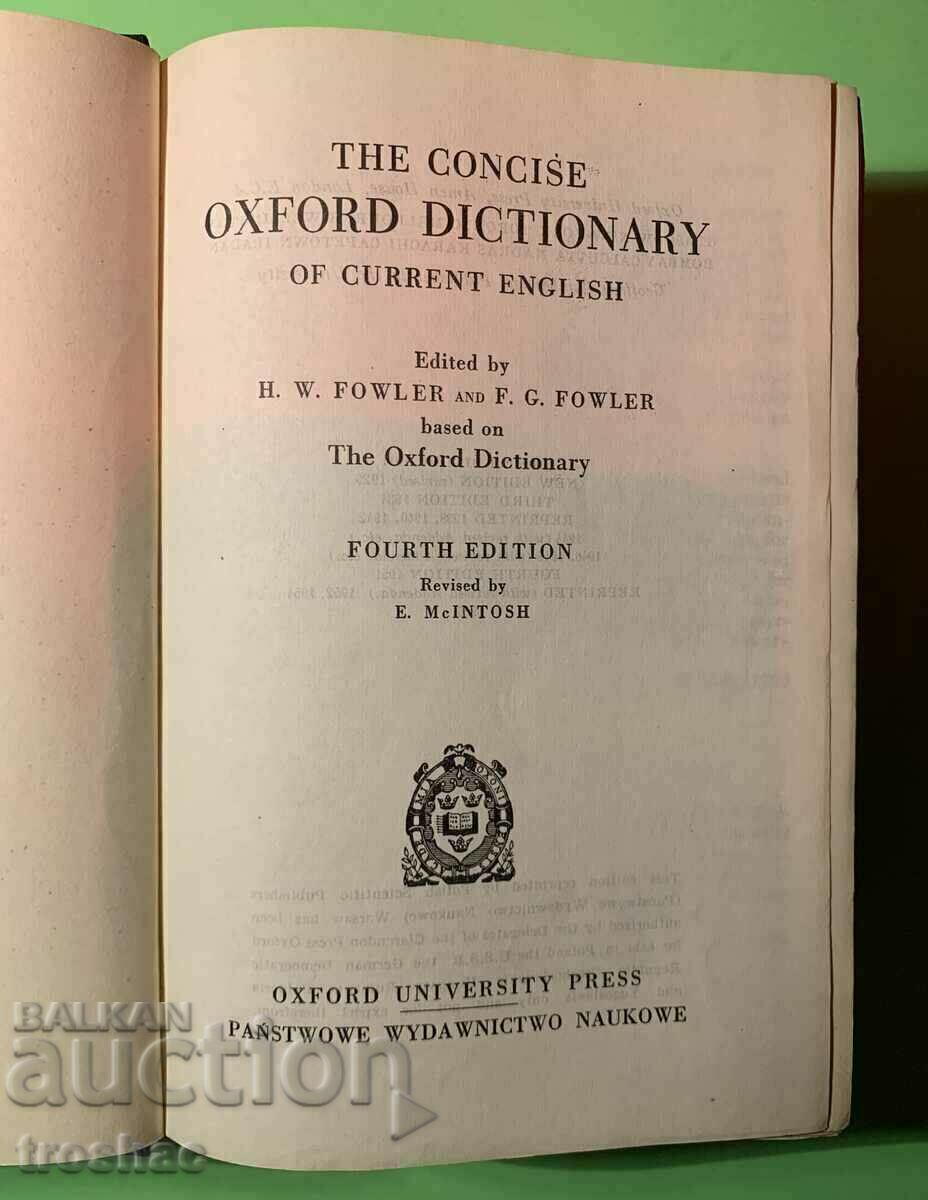 Licitație Old Book THE CONCEZ OXFORD DICTIONAR OF CURRENT ENGLISH Licitație Old Book THE CONCEZ OXFORD DICTIONAR OF CURRENT ENGLISH