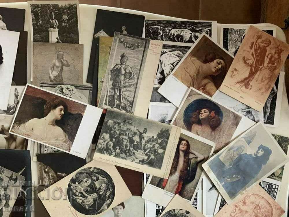 73 pcs. Very old postcards on the theme of art - Excellent condition with price 29.00 BGN | € 14.83 73 pcs. Very old postcards on the theme of art - Excellent condition with price 29.00 BGN | € 14.83