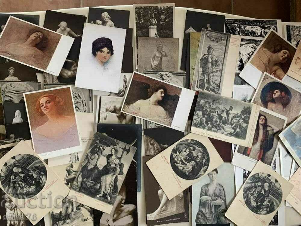 Auction 73 pcs. Very old postcards on the theme of art - Excellent condition Auction 73 pcs. Very old postcards on the theme of art - Excellent condition