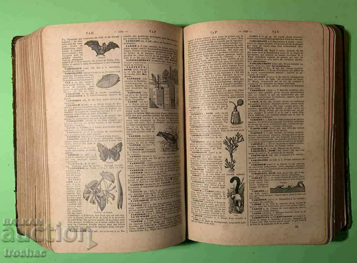Παλαιό Βιβλίο Εικονογραφημένο ΕΓΚΥΚΛΟΠΑΙΔΙΚΟ ΛΕΞΙΚΟ 1908
