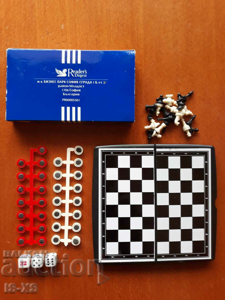 Auction Set of portable magnetic chess and board Auction Set of portable magnetic chess and board